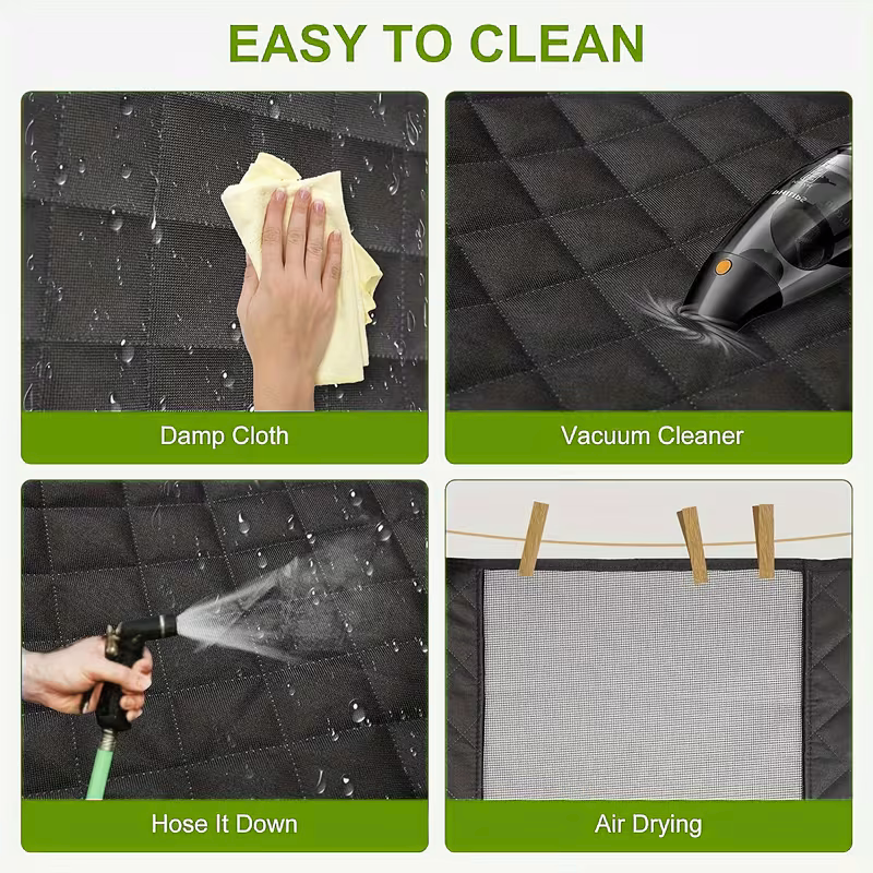 Dogvaro Waterproof Dog Car Hammock, Hard Bottom, Non-Slip Back Seat Protector